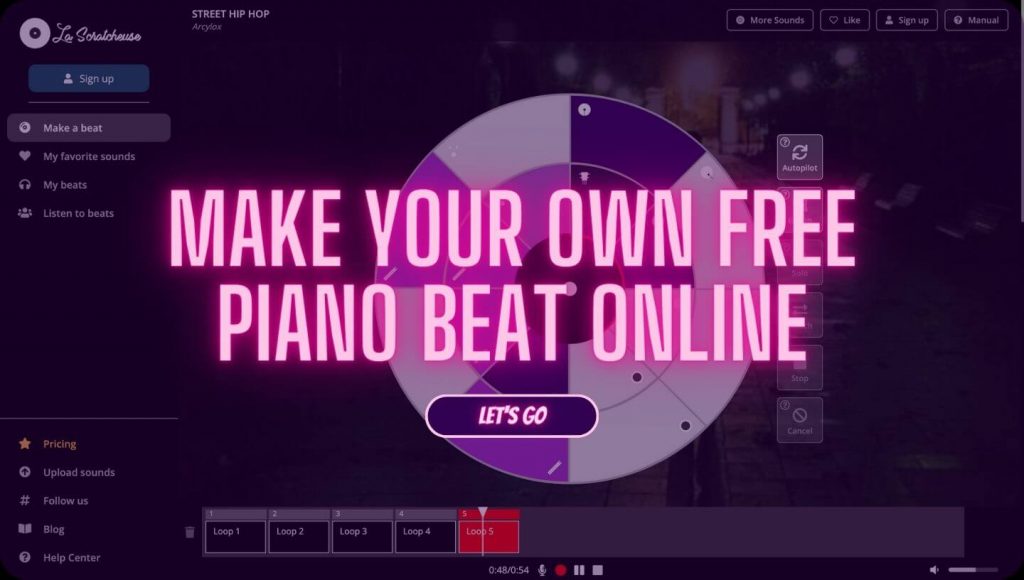 Make a piano beat online for free